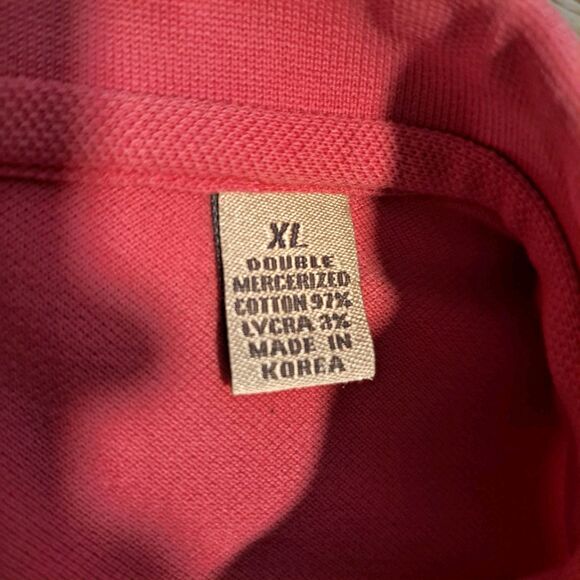 Peter Millar Mens XL Pink Double Mercerized Cotton Polo Short Sleeve Sun Valley - Picture 4 of 12